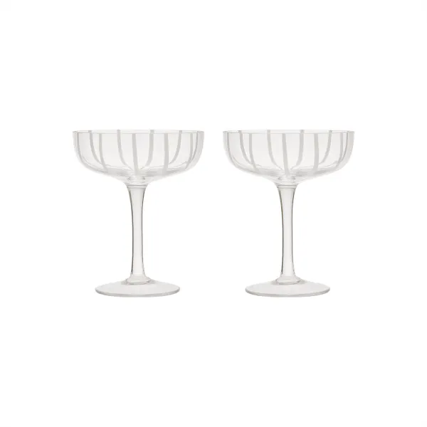 OYOY LIVING Mizu Coupéglas - 2 Stk - Klarglas