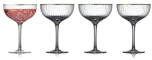 Lyngby Glas Palermo Cocktailglas 31 cl Gold 4 Stk.