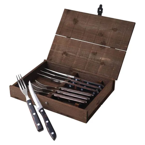 Gense Old Farmer Steak-/Grillbesteck 8-teilig - Holz/Edelstahl