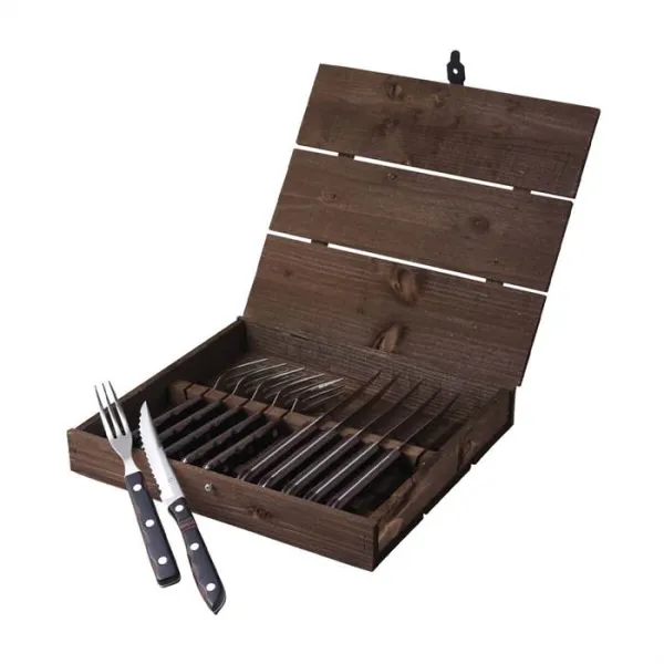 Gense Old Farmer Steak-/Grillbesteck 12-teilig - Holz/Edelstahl