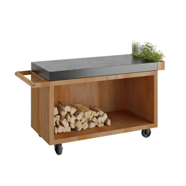 OFYR Mise en Place Table Corten Pro 135 Ceramic Dark Grey