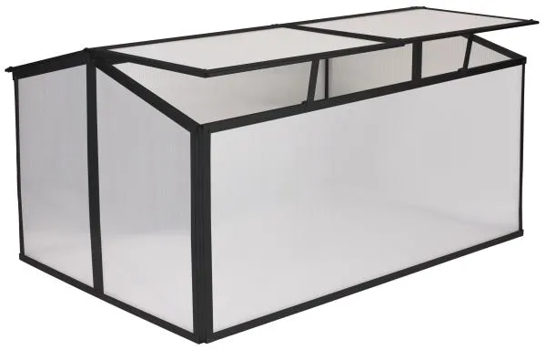 Minigewächshaus schwarz 120x80x57cm