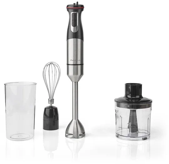 Nedis Stabmixer KAHB400CAL - Handmixer - schwarz/Aluminium - 800 W